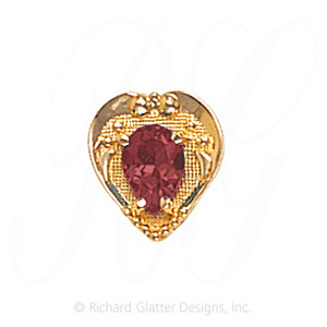 GS475 PT - 14 Karat Gold Pink Tourmaline Slide 